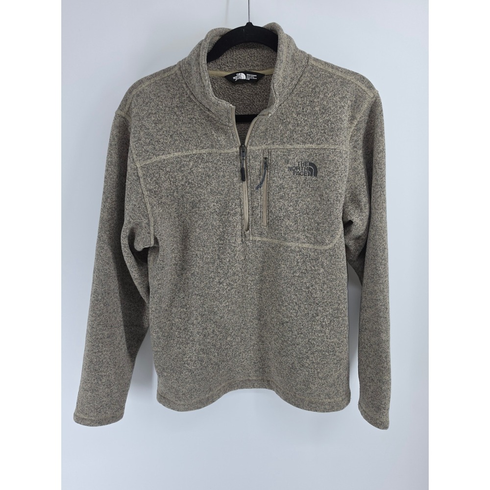 The North Face Mens Gordon Lyons 1/4 Zip Fleece Pullover Taupe Heather Medium
